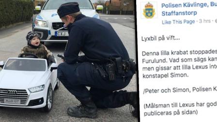 Ettåringen kjører stolt  rundt i sin Audi Q7 – så blir han stoppet av det svenske politiet.