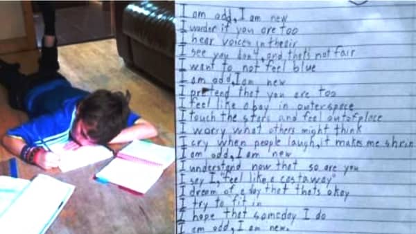Gutten med autisme beskriver sitt syn på sitt liv i et dikt. Så vakkert skrevet!