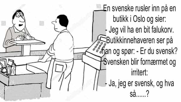Svensken blir irritert og skjeller ut ekspeditøren – men svaret han får……😅