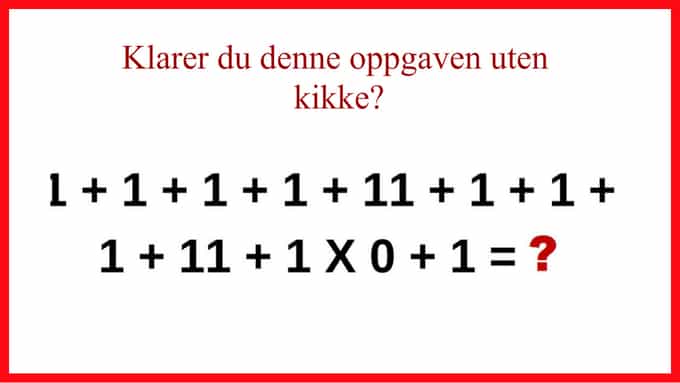 Mange klør seg i hode av denne oppgaven – klarer du å løse den?