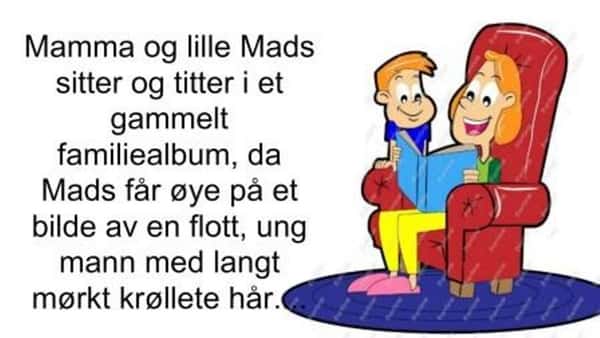 Lille Mads ser et ungdomsbilde av pappa, men reaksjonen hans?…😅