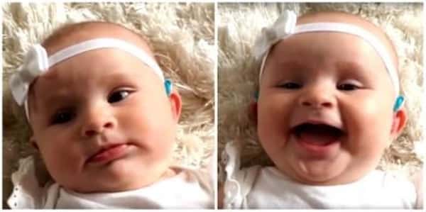 Babyen hører mammas stemme for første gang – se den herlige reaksjonen!