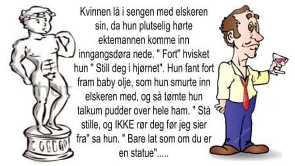 Fruen forteller mannen sin at hun har kjøpt en statue, men det som skjer etterpå er ubetalelig!