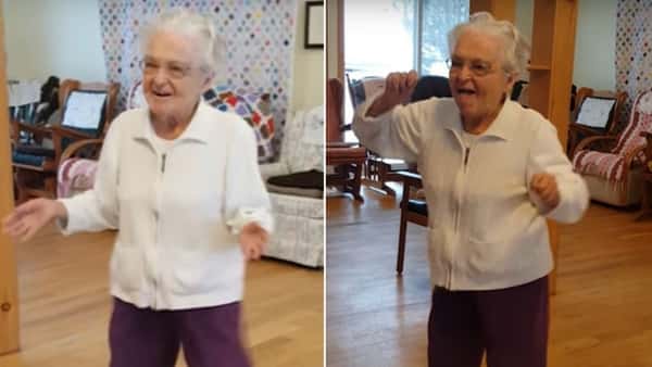 101-åringen har tatt nettet med storm, når Elvislåta spilles viser hun hvordan det skal danses!