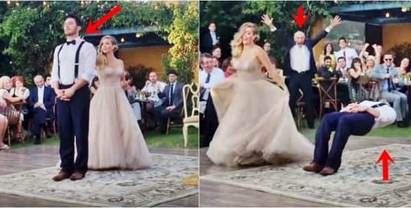 Hun byr opp sin brudgom til dans, det som skjer er bokstavelig talt helt magisk!